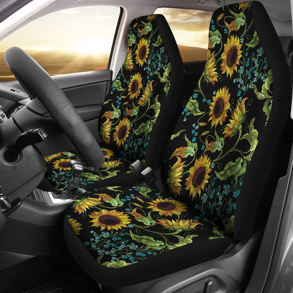 Sunflower Print Design LKS308 Car Seat Covers