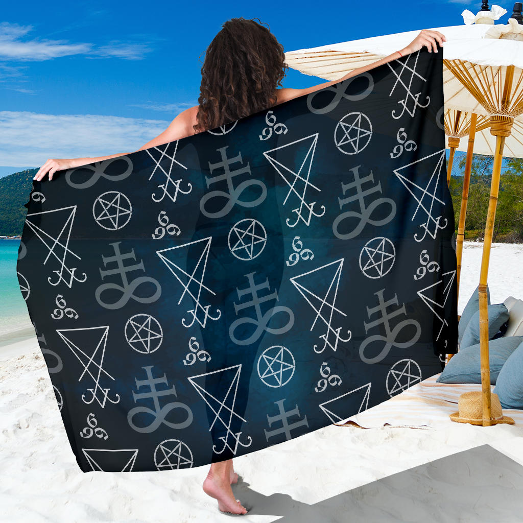 Pentagram Pattern Print Design A03 Sarong Pareo Wrap