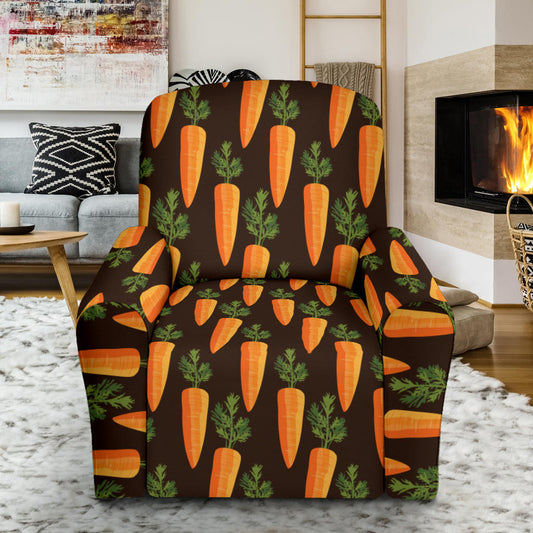 Carrot Pattern Print Design 06 Recliner Slipcover with Pocket