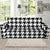 Houndstooth Black White Pattern Print Design 05 Sofa Slipcover