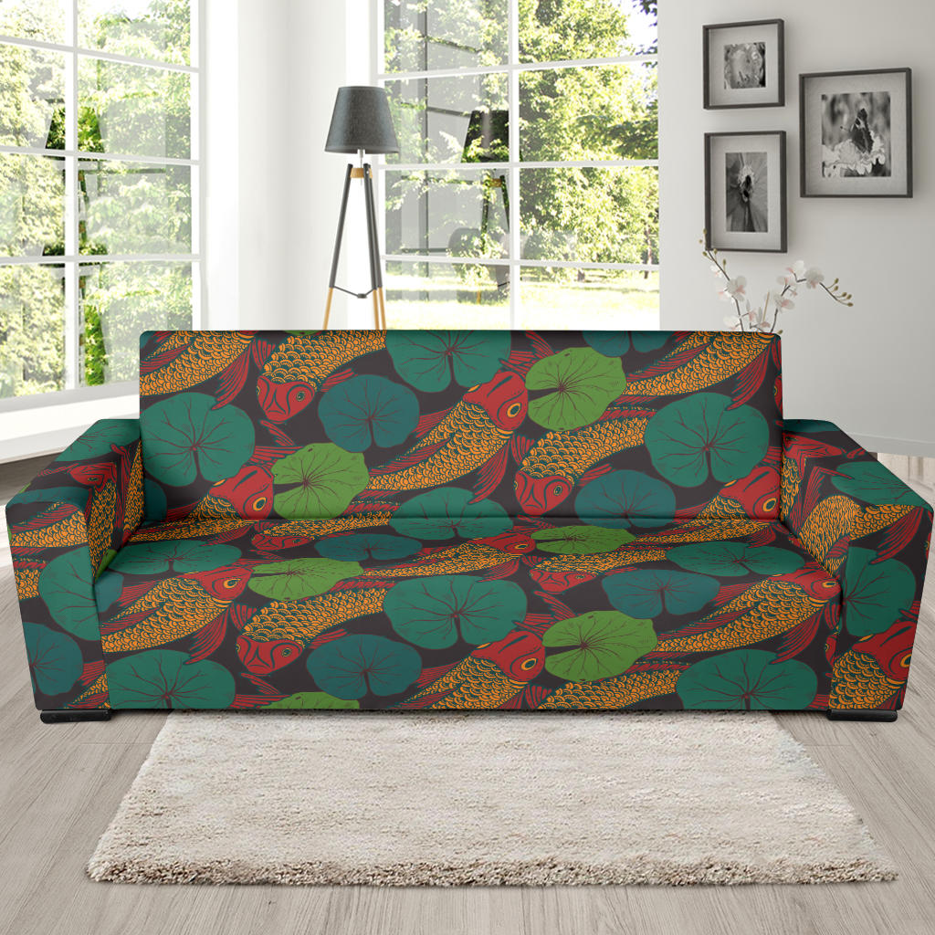 KOI Fish Pattern Print Design 01 Sofa Slipcover