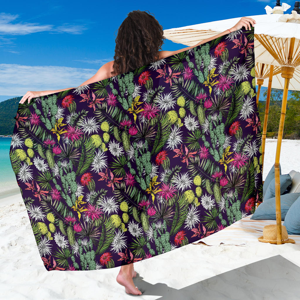 Cactus Pattern Print Design 08 Sarong Pareo Wrap
