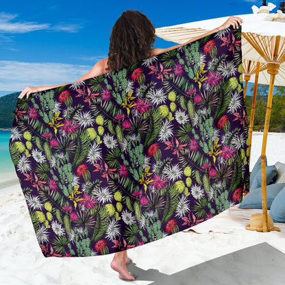 Cactus Pattern Print Design 08 Sarong Pareo Wrap