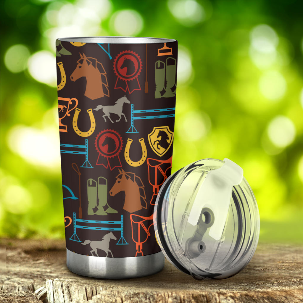 Equestrian Equipment Horse Colorful Tumbler