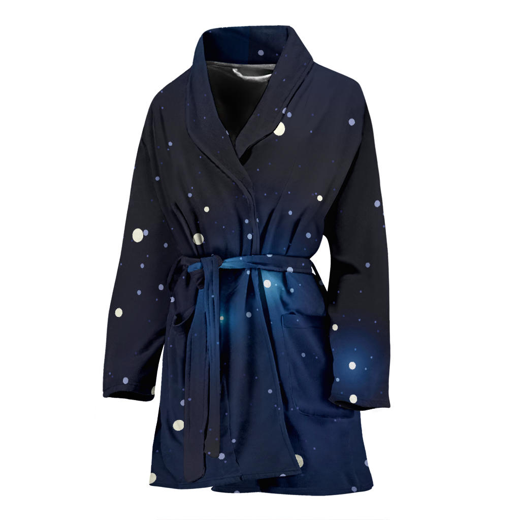 Night sky Pattern Print Design A02 Women Bathrobe