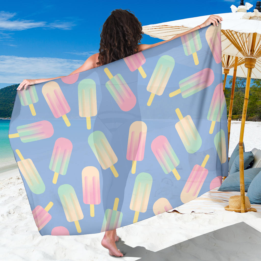 Ice Cream Pattern Print Design 05 Sarong Pareo Wrap