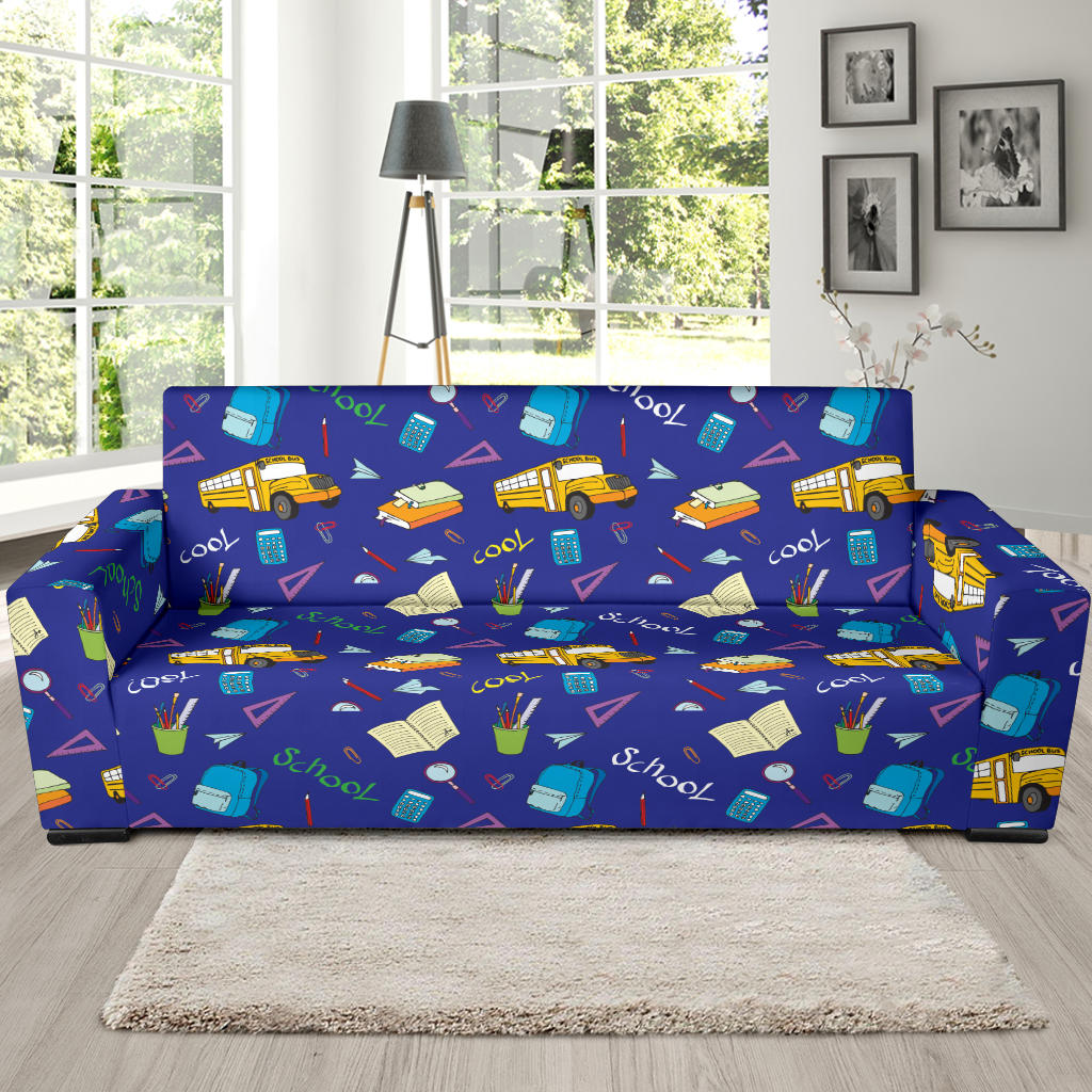 School Bus Print Design LKS307 Sofa Slipcover