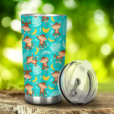 Monkey Happy Design Themed Print Tumbler