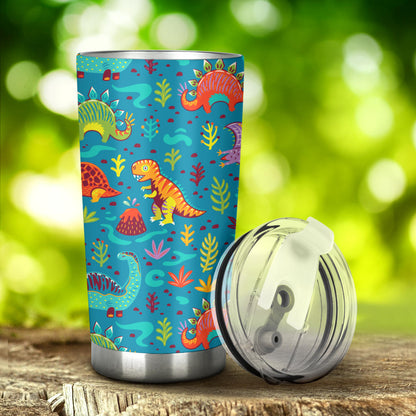 Dinosaur Cartoon Style Tumbler