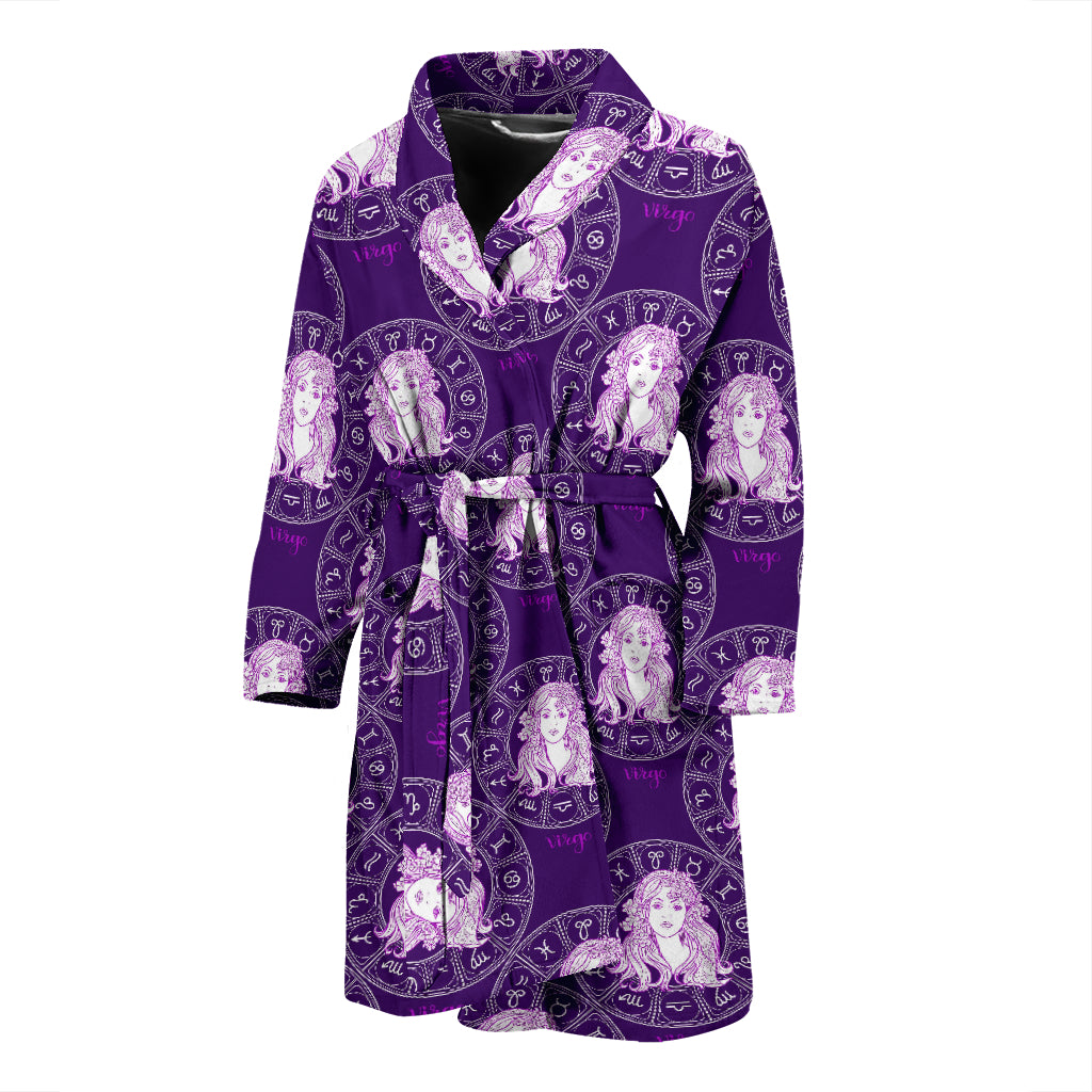 Virgo Print Design LKS301 Men Bathrobe