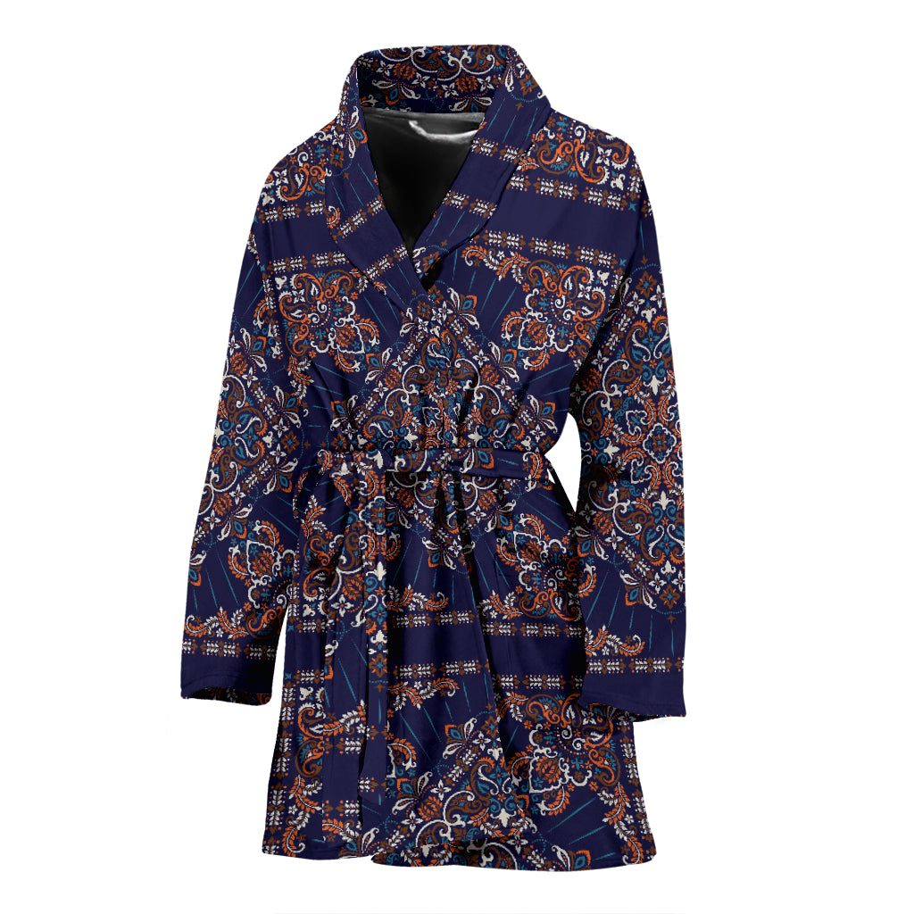 Bandana Print Design LKS3012 Women Bathrobe
