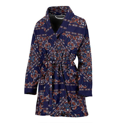 Bandana Print Design LKS3012 Women Bathrobe
