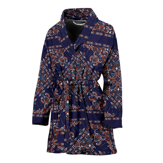 Bandana Print Design LKS3012 Women Bathrobe