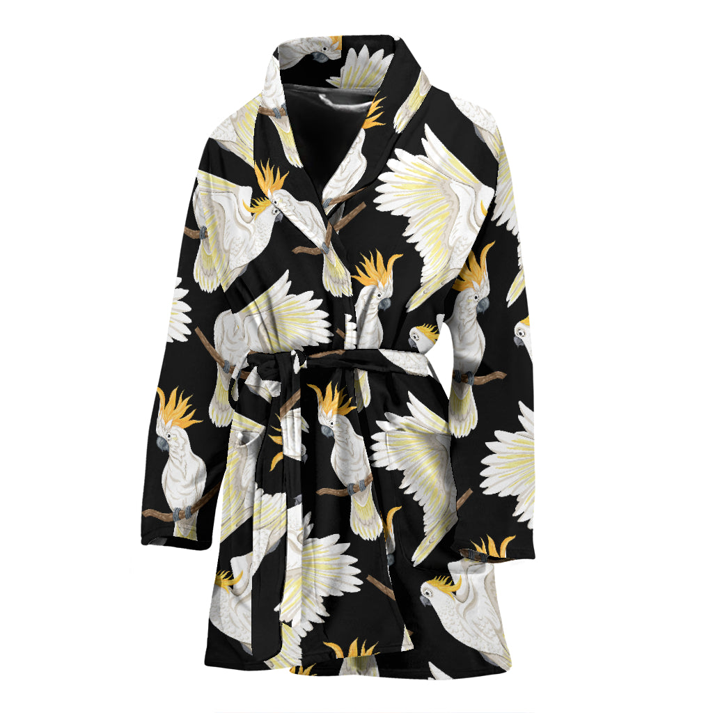 Cockatoo Print Design LKS402 Women Bathrobe