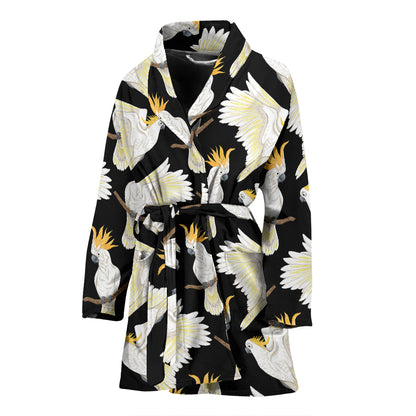 Cockatoo Print Design LKS402 Women Bathrobe
