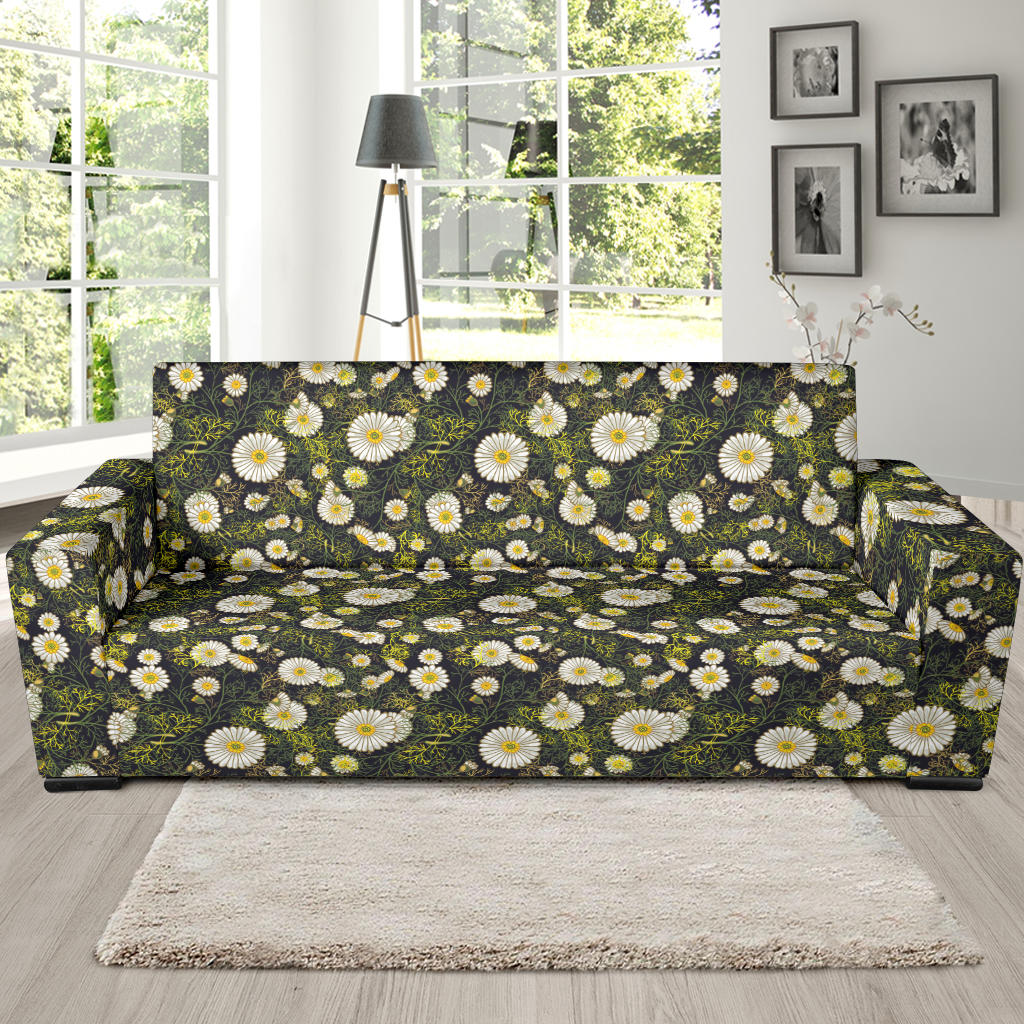 Daisy Pattern Print Design 03 Sofa Slipcover