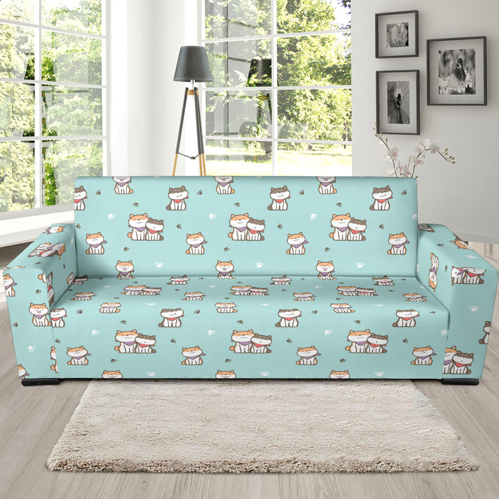 Shiba Inu Print Design LKS302 Sofa Slipcover