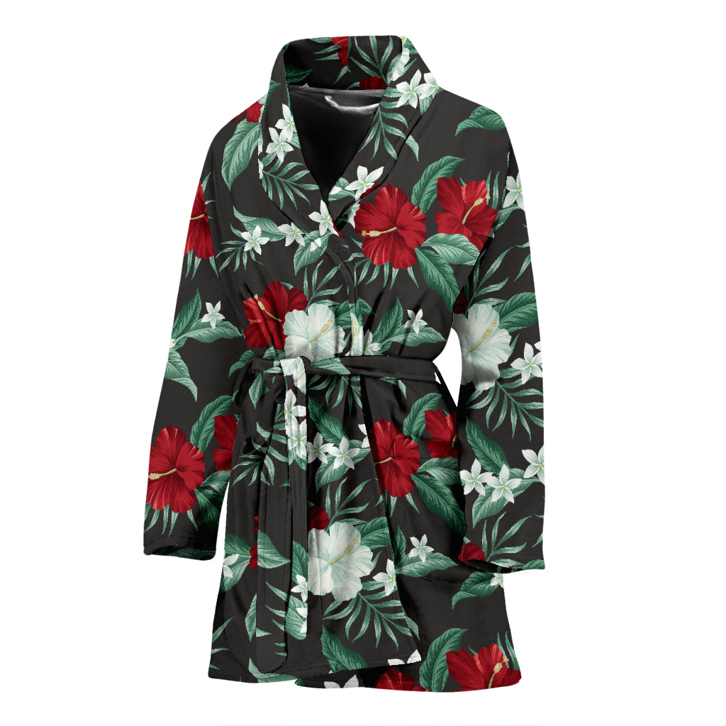 Tropical Flower Print Design LKS303 Women Bathrobe