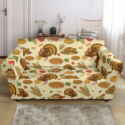 Thanksgiving Print Design LKS302 Loveseat Couch Slipcover