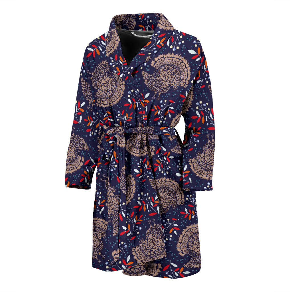 Turkey Print Design LKS401 Men Bathrobe