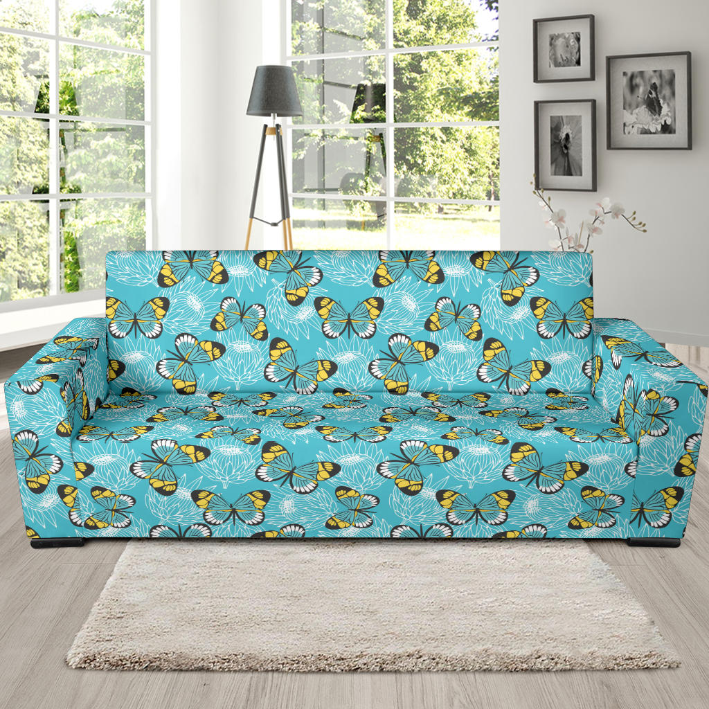 Butterfly Pattern Print Design 010 Sofa Slipcover