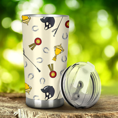 Equestrian Horseshoe Equipment Tumbler