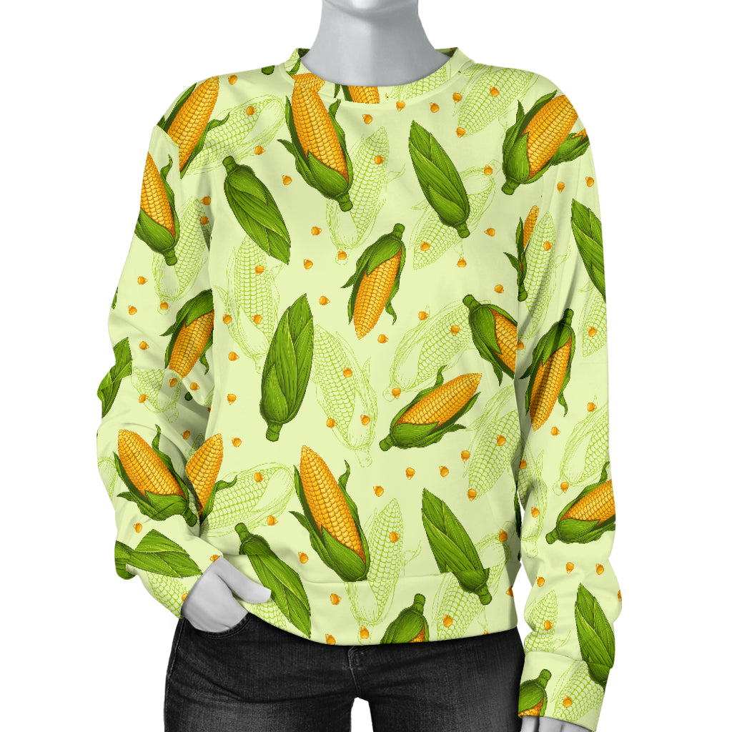 Agricultural Fresh Corn cob Print Pattern Women Long Sleeve Sweatshirt