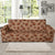 Coffee Pattern Print Design 07 Sofa Slipcover