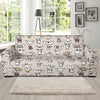 Chihuahua Pattern Print Design 02 Sofa Slipcover