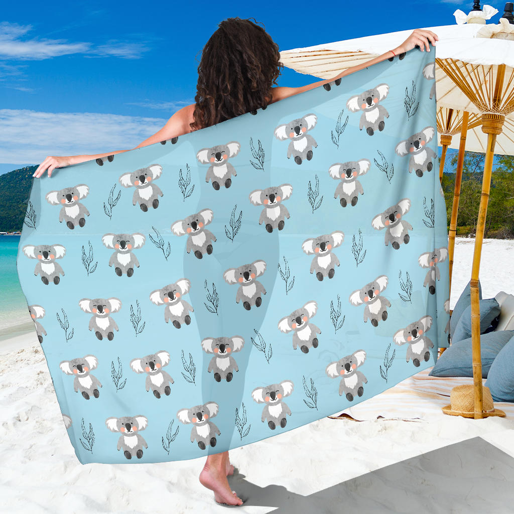 Koala Pattern Print Design 01 Sarong Pareo Wrap