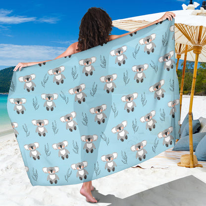 Koala Pattern Print Design 01 Sarong Pareo Wrap
