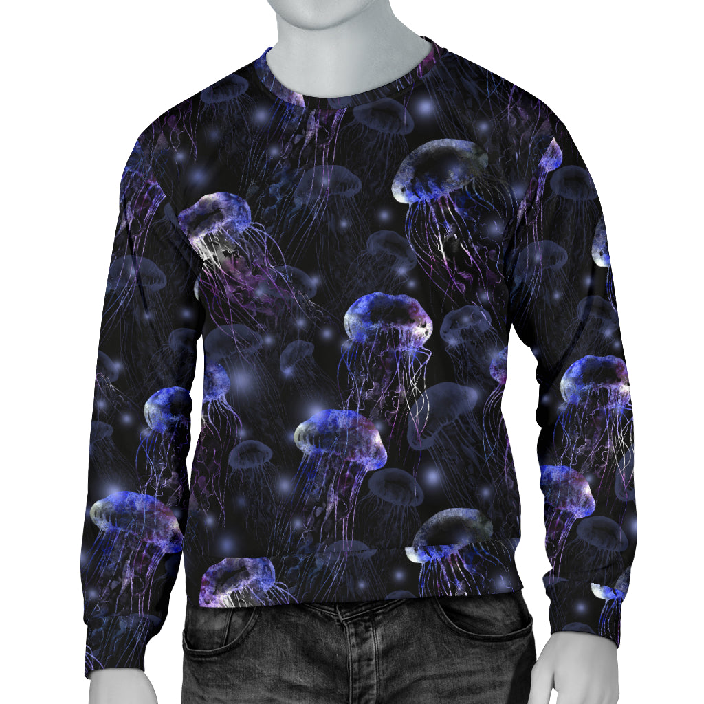 Jellyfish Themed Men Long Sleeve Sweatshirt