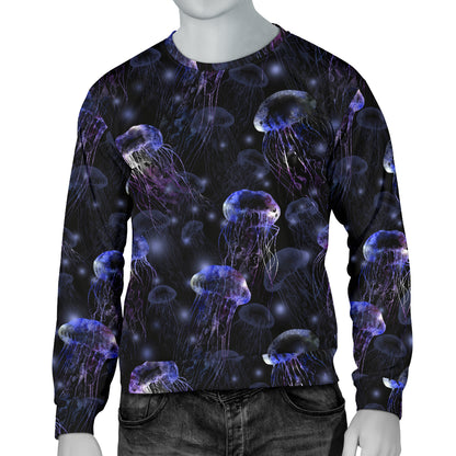 Jellyfish Themed Men Long Sleeve Sweatshirt