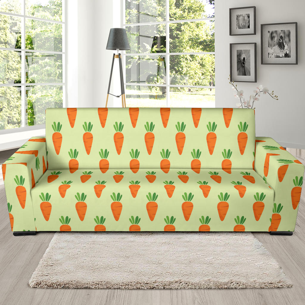 Carrot Pattern Print Design 02 Sofa Slipcover