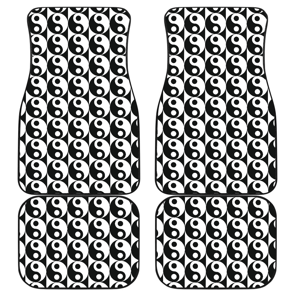 Yin Yang Classic Pattern Design Print Car Floor Mats Front Back
