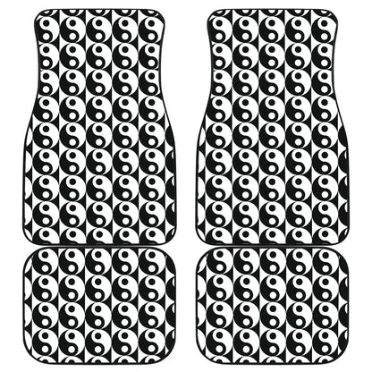 Yin Yang Classic Pattern Design Print Car Floor Mats Front Back