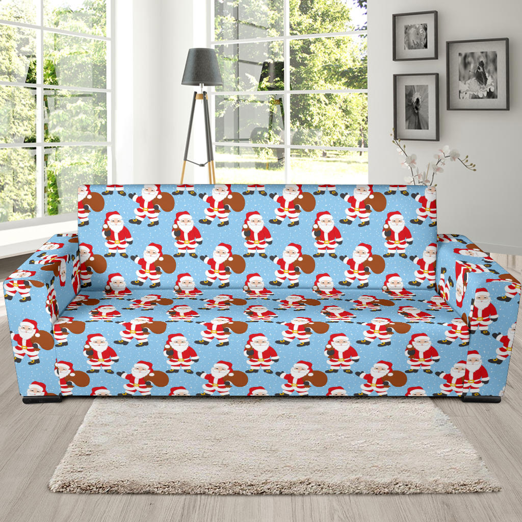 Santa Christmas Themed Print Design LKS305 Sofa Slipcover