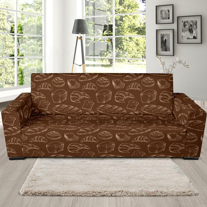 Bread Pattern Print Design 02 Sofa Slipcover