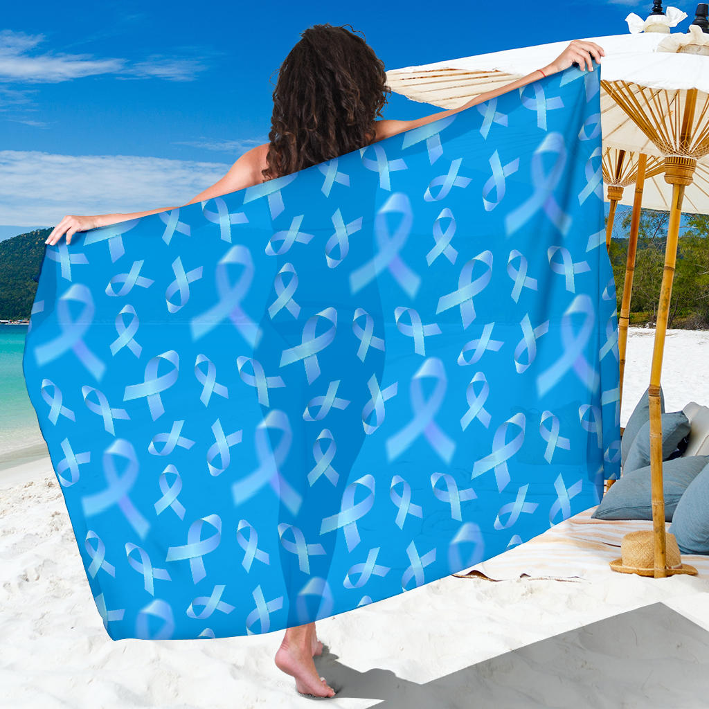 Prostate cancer Pattern Print Design A01 Sarong Pareo Wrap