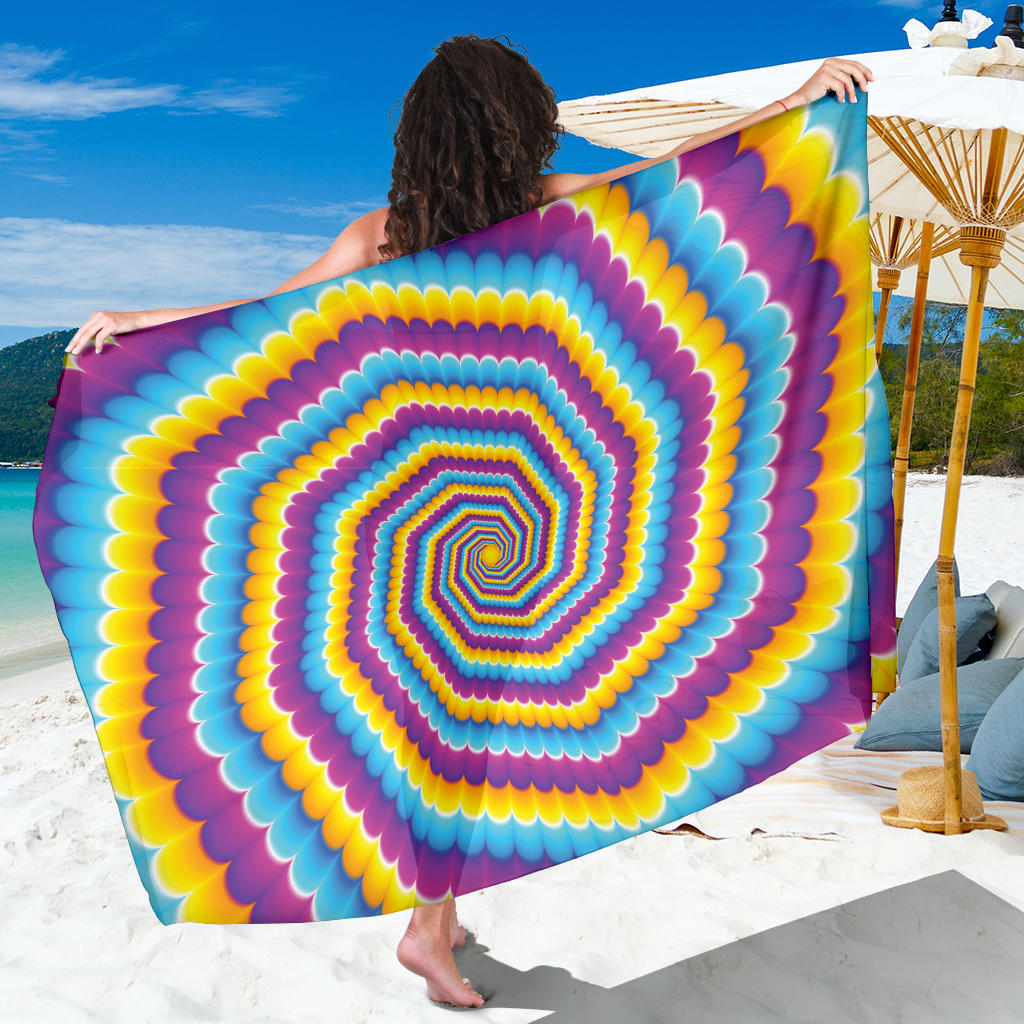 Optical illusion Pattern Print Design A04 Sarong Pareo Wrap