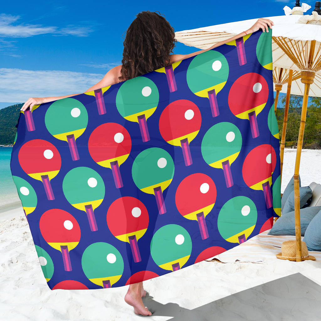 Ping Pong Pattern Print Design A03 Sarong Pareo Wrap