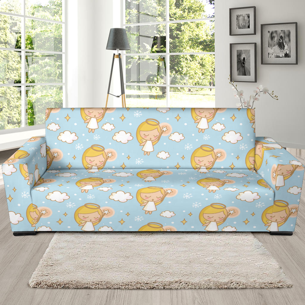 Angel Pattern Print Design 05 Sofa Slipcover