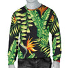 Hawaiian Flower Tropical Palm Leaves Men Long Sleeve Sweatshirt