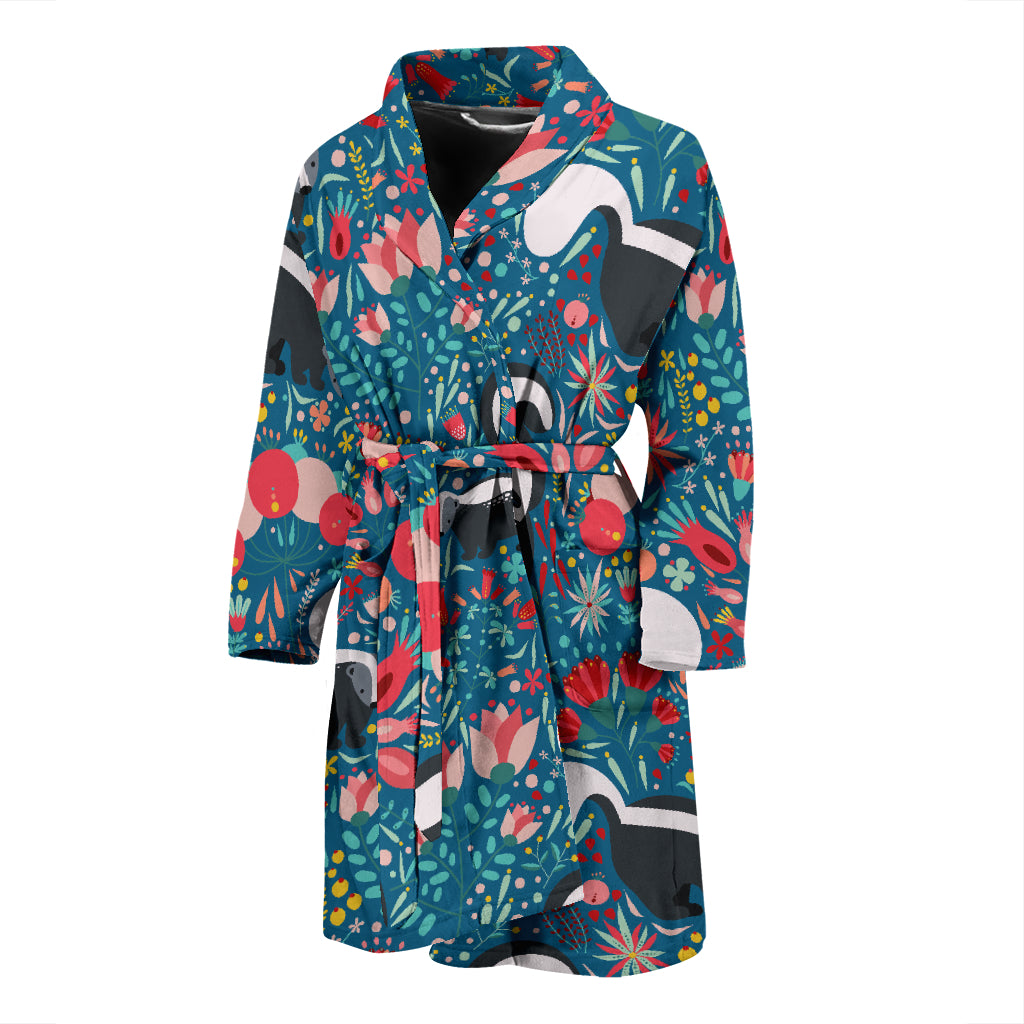 Skunk Print Design LKS302 Men Bathrobe