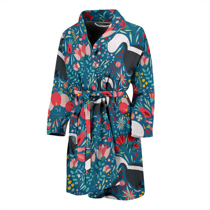 Skunk Print Design LKS302 Men Bathrobe