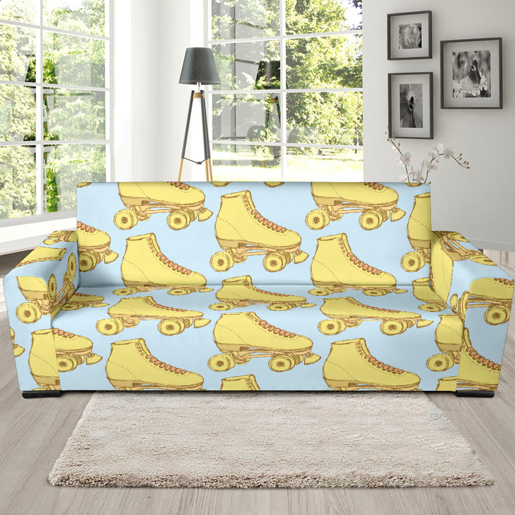 Roller skate Pattern Print Design A03 Sofa Slipcover