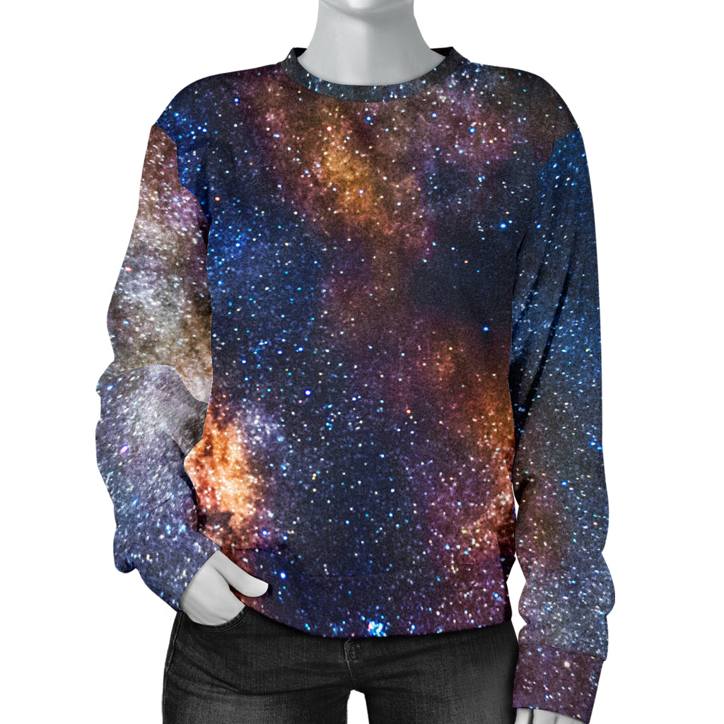 Celestial Milky way Galaxy Women Long Sleeve Sweatshirt