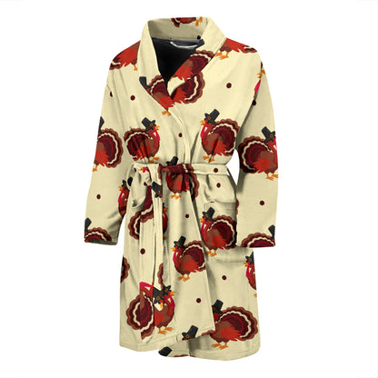 Thanksgiving Print Design LKS3010 Men Bathrobe
