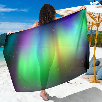 Aurora Borealis Pattern Print Design 03 Sarong Pareo Wrap