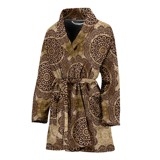 Ancient Greek Symbol Print Design LKS309 Women Bathrobe
